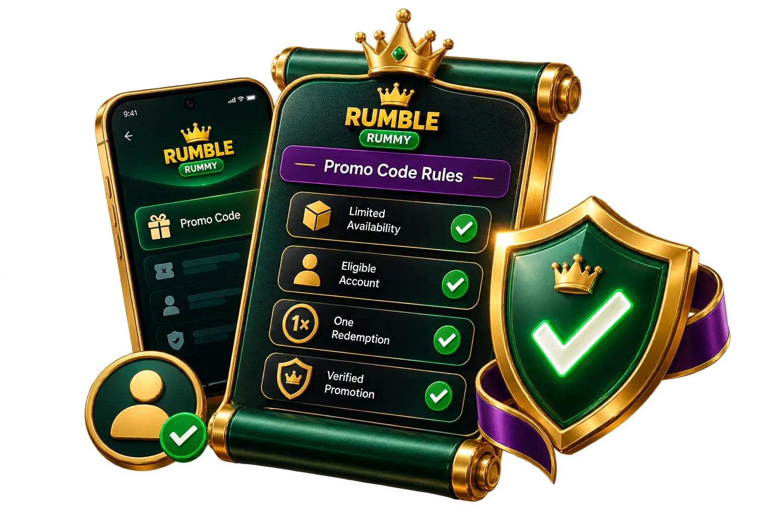 Rumble Rummy promo code rules, eligibility and availability